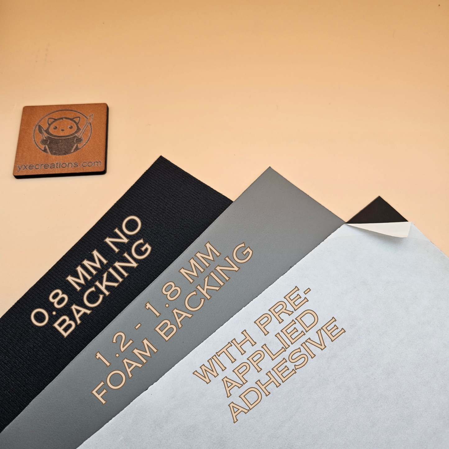 Glow-in-the-Dark - Engraves Black - Glossy Leatherette Sheet – PU Material