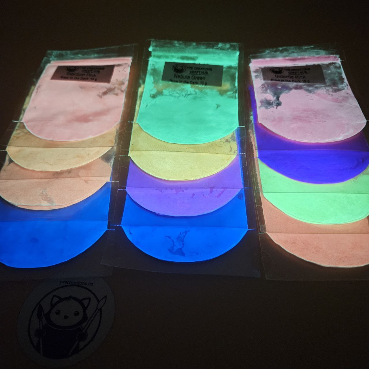 Glow in the dark Powder - mica collection