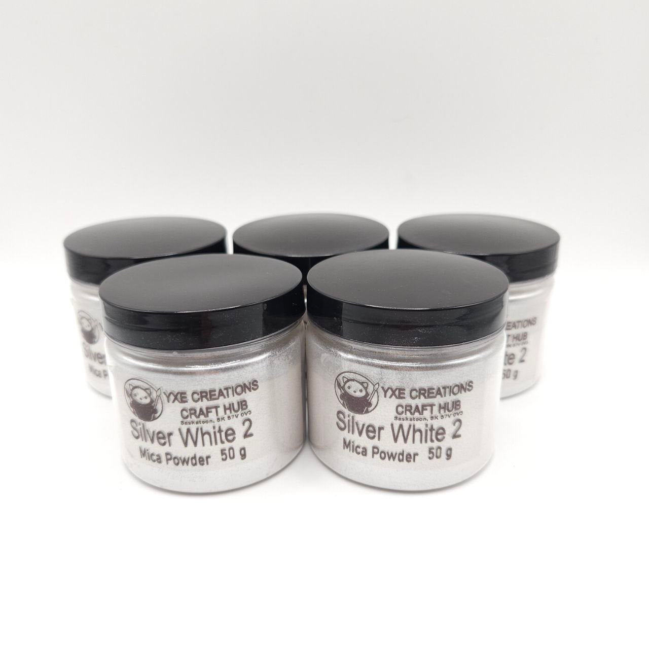 Silver White 2 - Mica Powder - jars