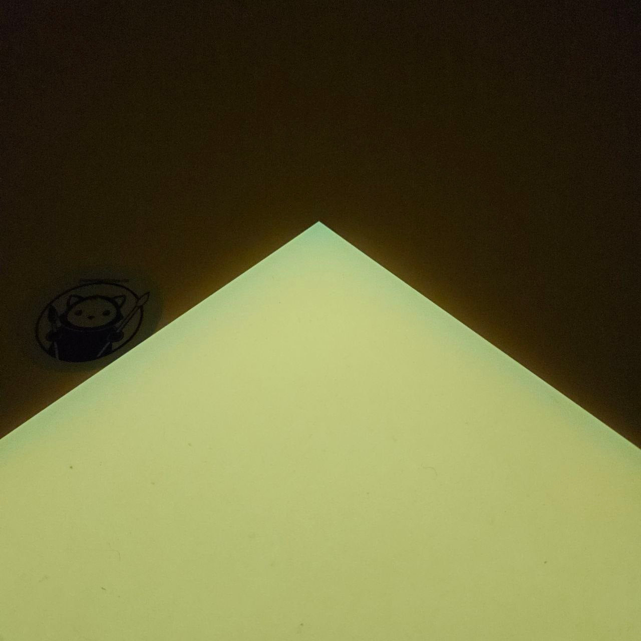 Glow in the Dark - Acrylic - Orange - in the dark