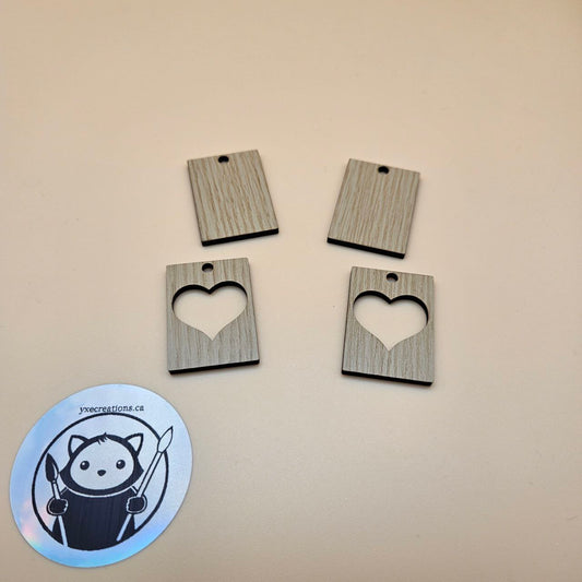 Rectangle Hearts Resin Fill and Design Blanks