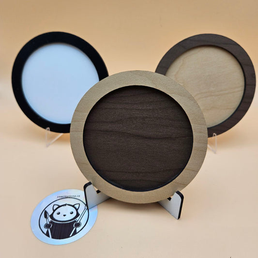 Sublimation Ready Design Plywood Blanks - Circle Frames