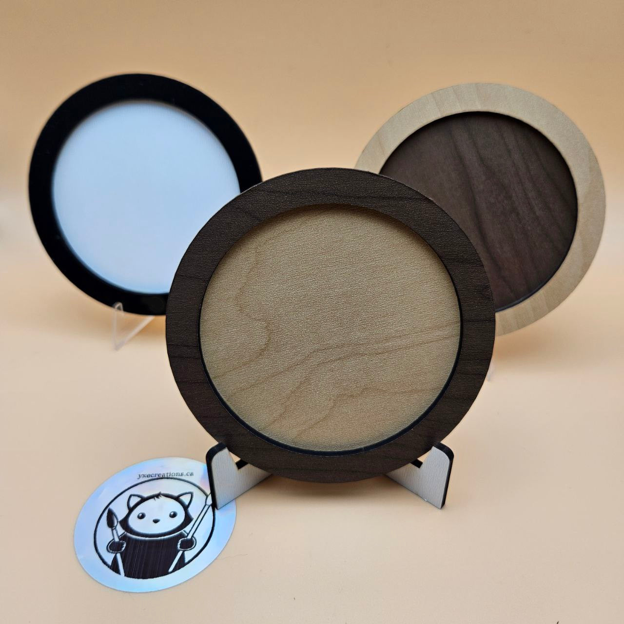 Sublimation Ready Design Plywood Blanks - Circle Frames