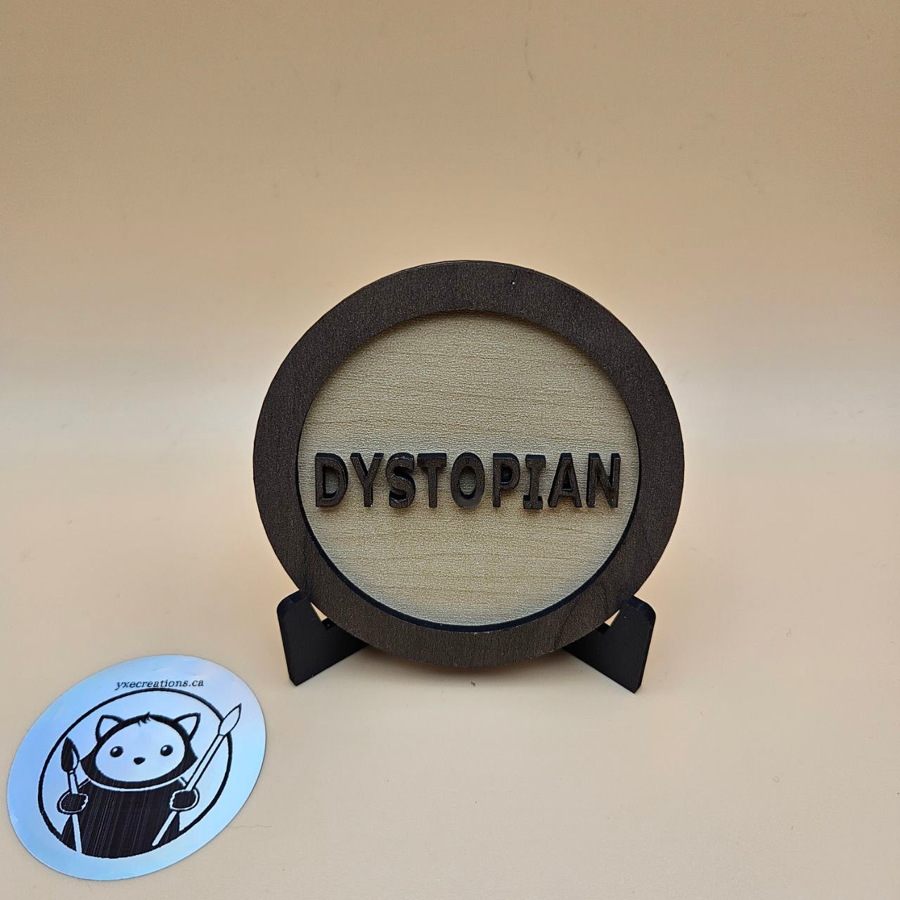 Custom Genre Bookshelf Tag - Dystopian