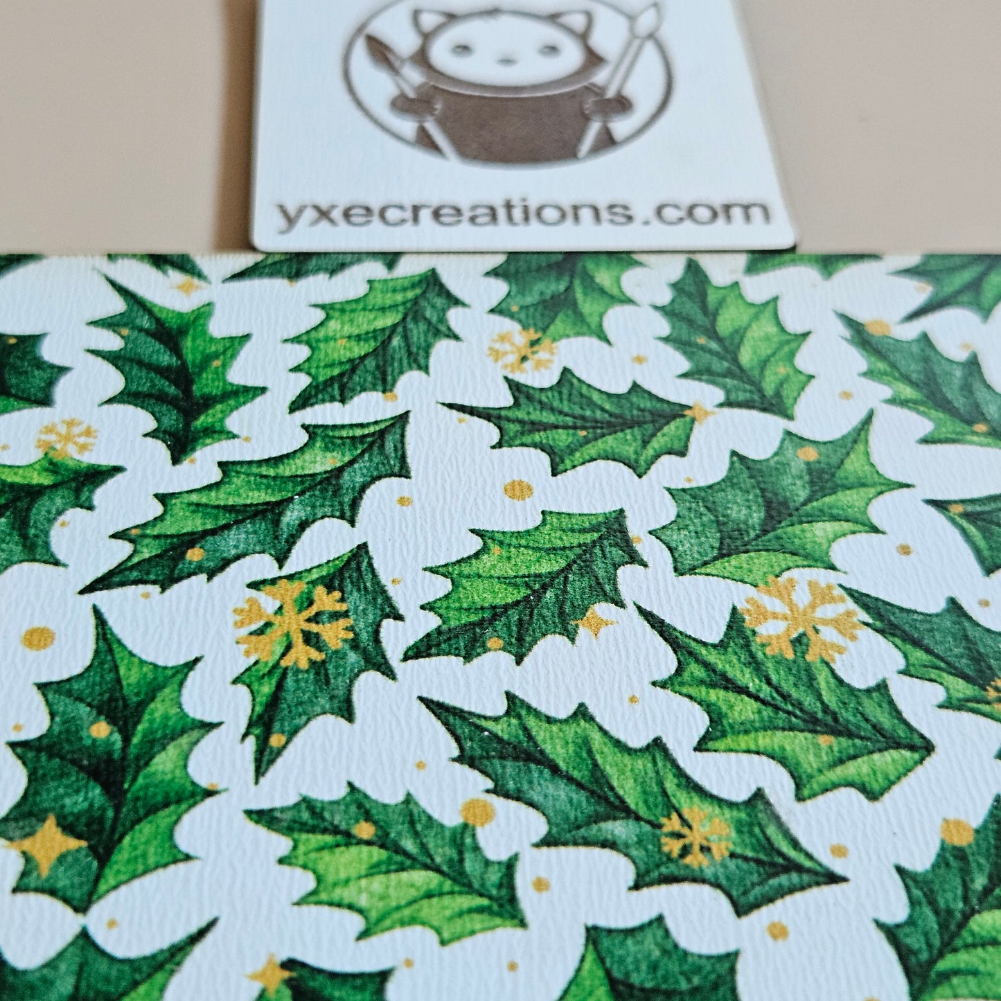 Holly and Golden Snowflakes - Next Level Sheet