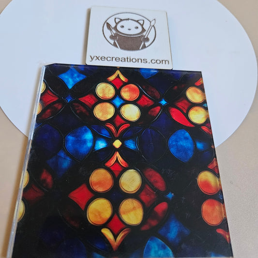 Stained Glass Imitation - Orange Circles - Next Level Sheet Close Up