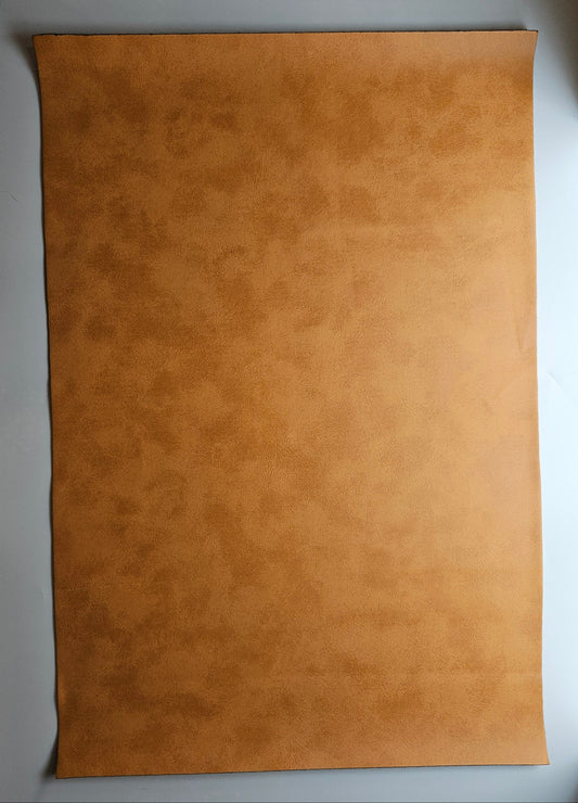 Yellow Ochre / Engraves Black - Matte Vintage - Leatherette Sheet - PU Material