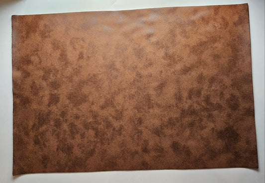 Caramel / Engraves Black - Matte Vintage - Leatherette Sheet - PU Material