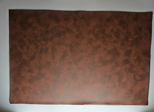 Brown / Engraves Black - Matte Vintage - Leatherette Sheet - PU Material