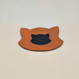Orange / Engraves Black - Basketball Texture - Leatherette Sheet - PU Material