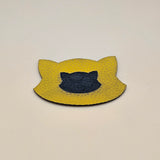 Yellow / Engraves Black - Basketball Texture - Leatherette Sheet - PU Material