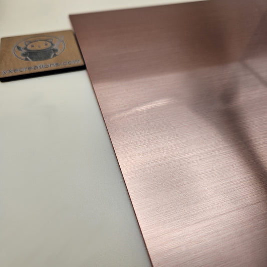 Two-Tone Engravable Acrylic - Bright Brushed Copper - Engraves Black