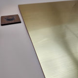 Two-Tone Engravable Acrylic - Brushed Gold - Engraves Red