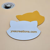 Two-Tone Engravable Acrylic - White - Engraves Yellow