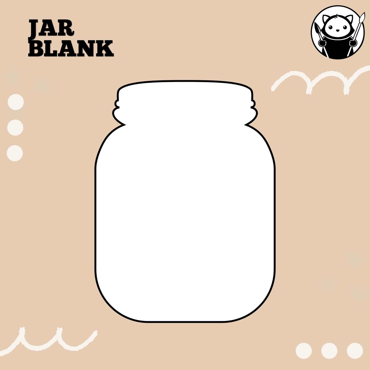 Ready-to-Paint Primed MDF Blank - Jar