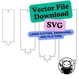 Maple Bookmark SVG Bundle – 4 Sizes with 5mm Tassel Hole (Digital Download)
