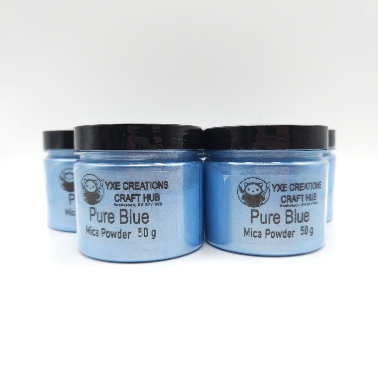 Pure Blue Mica Powder - 50 g 3 jars