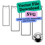 Eared Bookmark SVG Bundle – 4 Sizes with 5mm Tassel Hole (Digital Download)