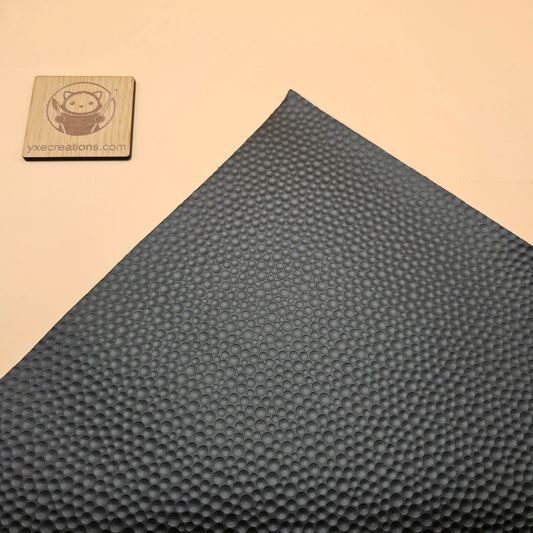 Black Engrves Black Golf Texture Leatherette Edge