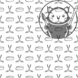 Black and White Hockey - Next Level Sheet