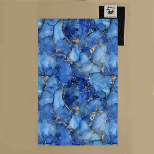 Alcohol Ink - Blue Gold #1 - Next Level Sheet