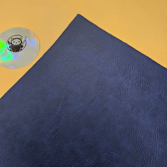 Blue  - Engraves Silver - Leatherette Sheet – PU Material -  Corner