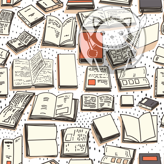 Next Level Sheets - Printed Acrylic and Plywood -  Books Books Pattern