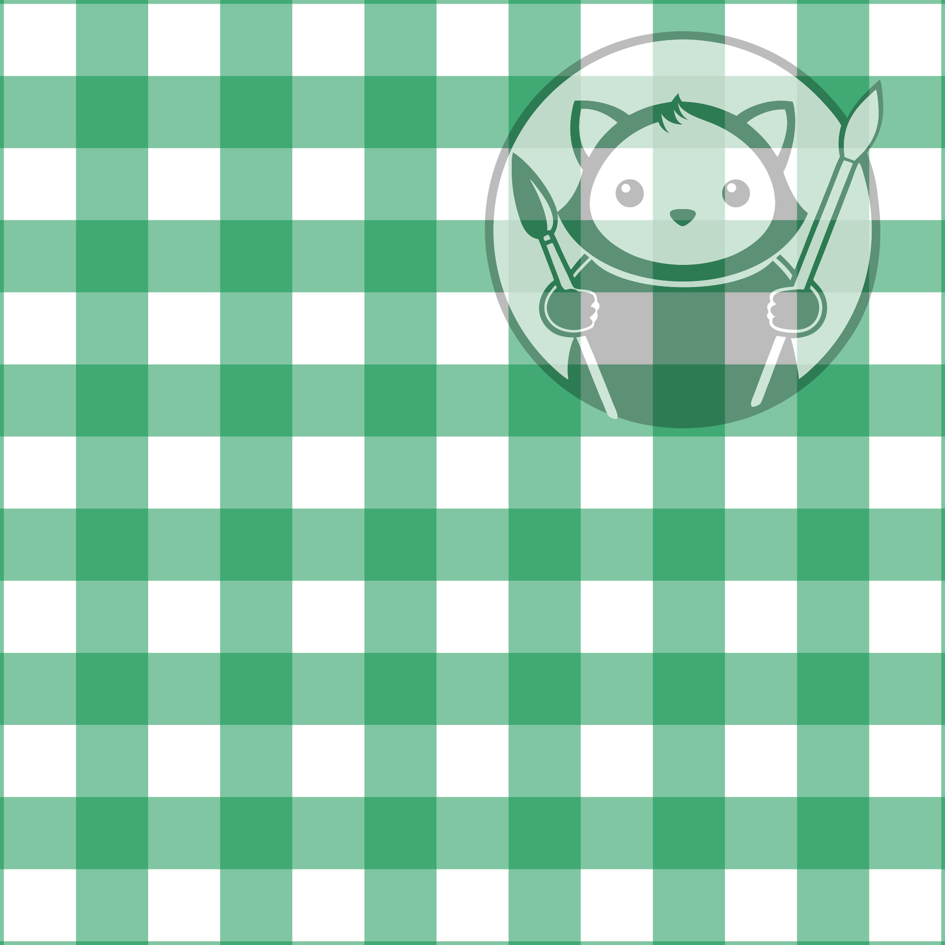 Next Level Sheet - Printed Acrylic and Plywood - Green Checkers Pattern