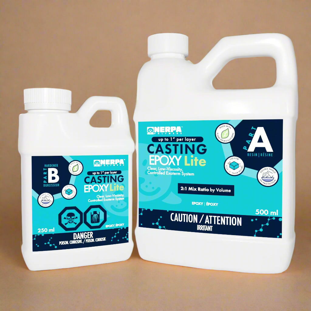 Two bottles of Nerpa Casting Epoxy Lite on a white background