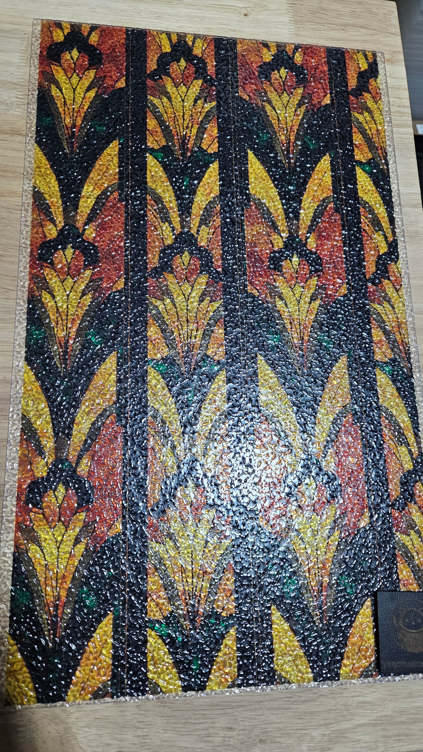 Castle Wall Printed on Riipled Texture Acrylic