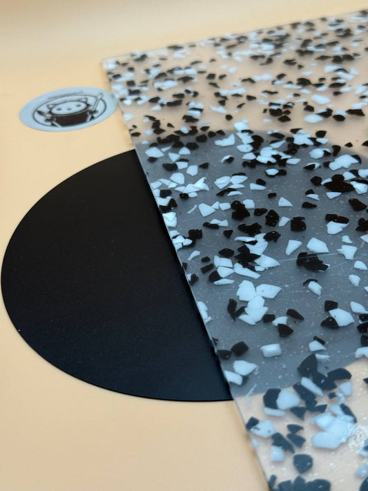 YXE Creations Craft Hub Designer Acrylic Sheet - Black and White Dots