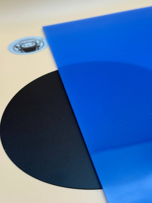 Dual Sided frosted and glossy Blue Acrylic Sheet for Crafts