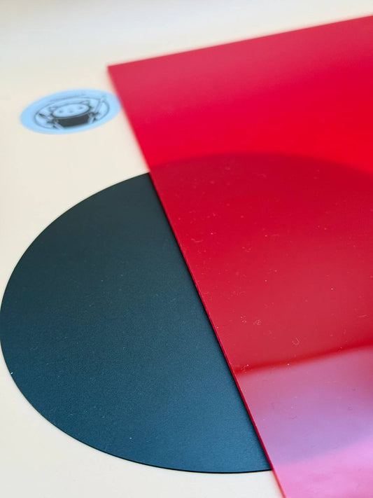 Dual Sided frosted and glossy Red Acrylic Sheet for Crafts