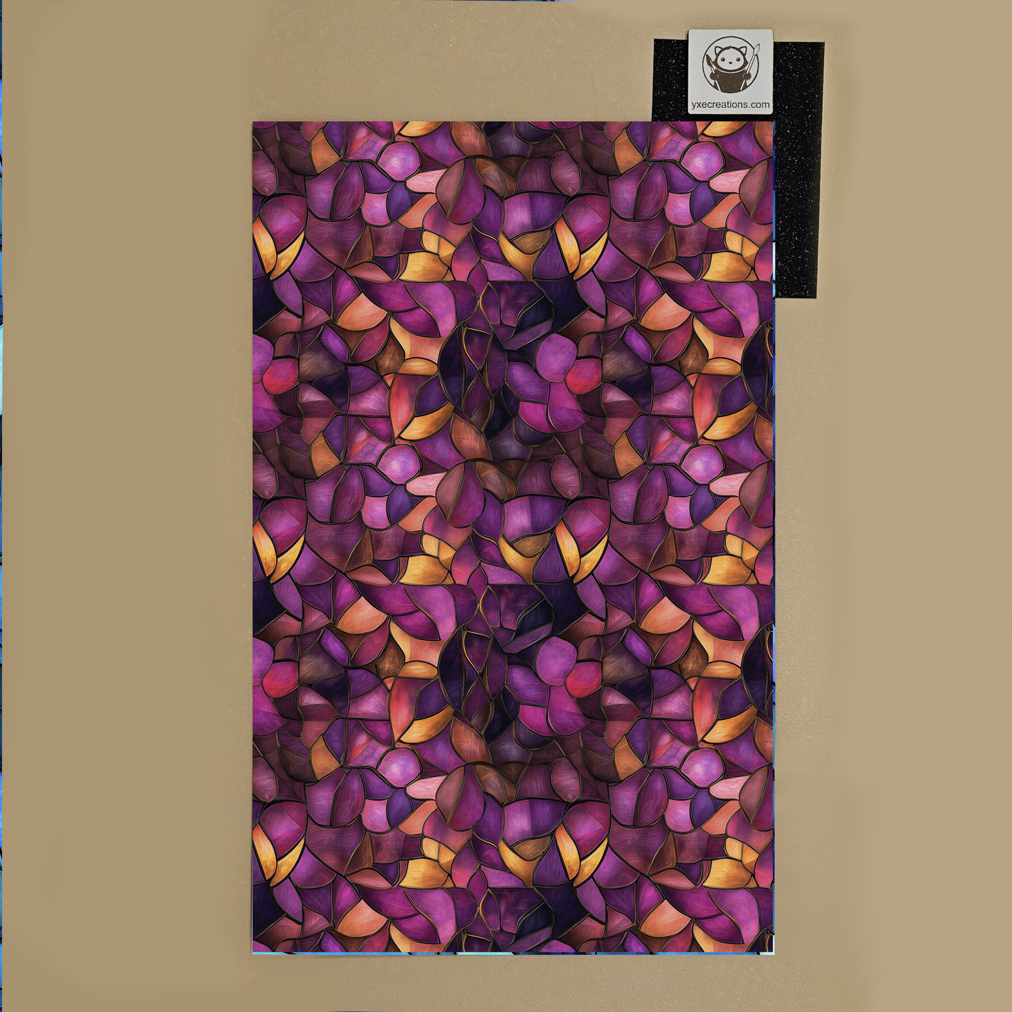 Stained Glass Imitation - Purple Petals - Next Level Sheet