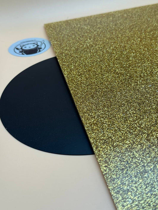 Sparkly gold glitter acrylic sheet for crafts