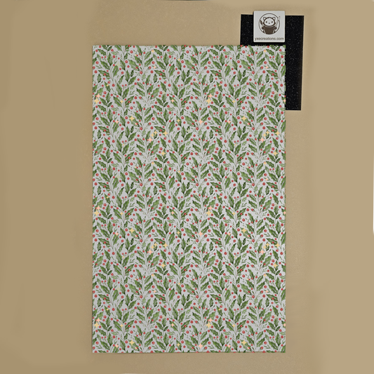 Floral-patterned Next Level Sheet Acrylic on a beige background with a brand label.