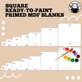 Ready-to-Paint Primed MDF Blanks - Square