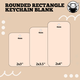 Keychain Blank - Rounded Rectangle | Acrylic & Sublimation Plywood Blanks