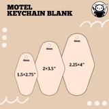 Keychain Blank - Motel Keychain | Acrylic & Sublimation Plywood Blanks