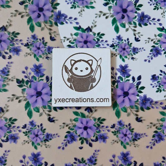 Next Level Sheet - Printed Acrylic and Plywood - Purple Flowers