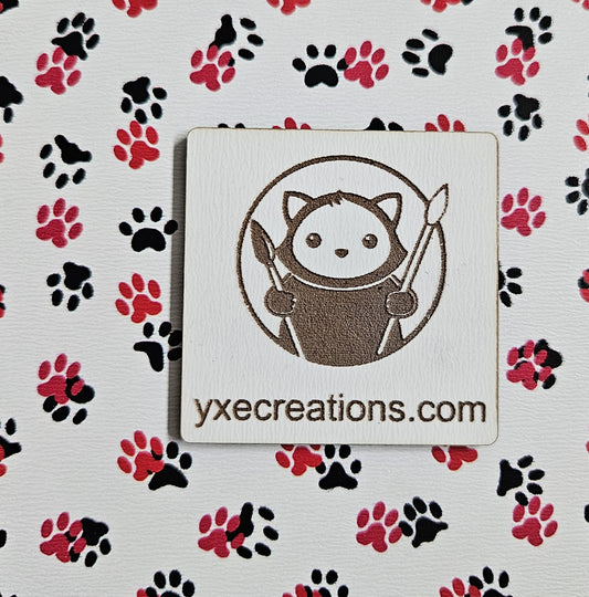 Next Level Sheet for laser cutting - Pattern Acrylic and Plywood - Black and Red Paws Close Up