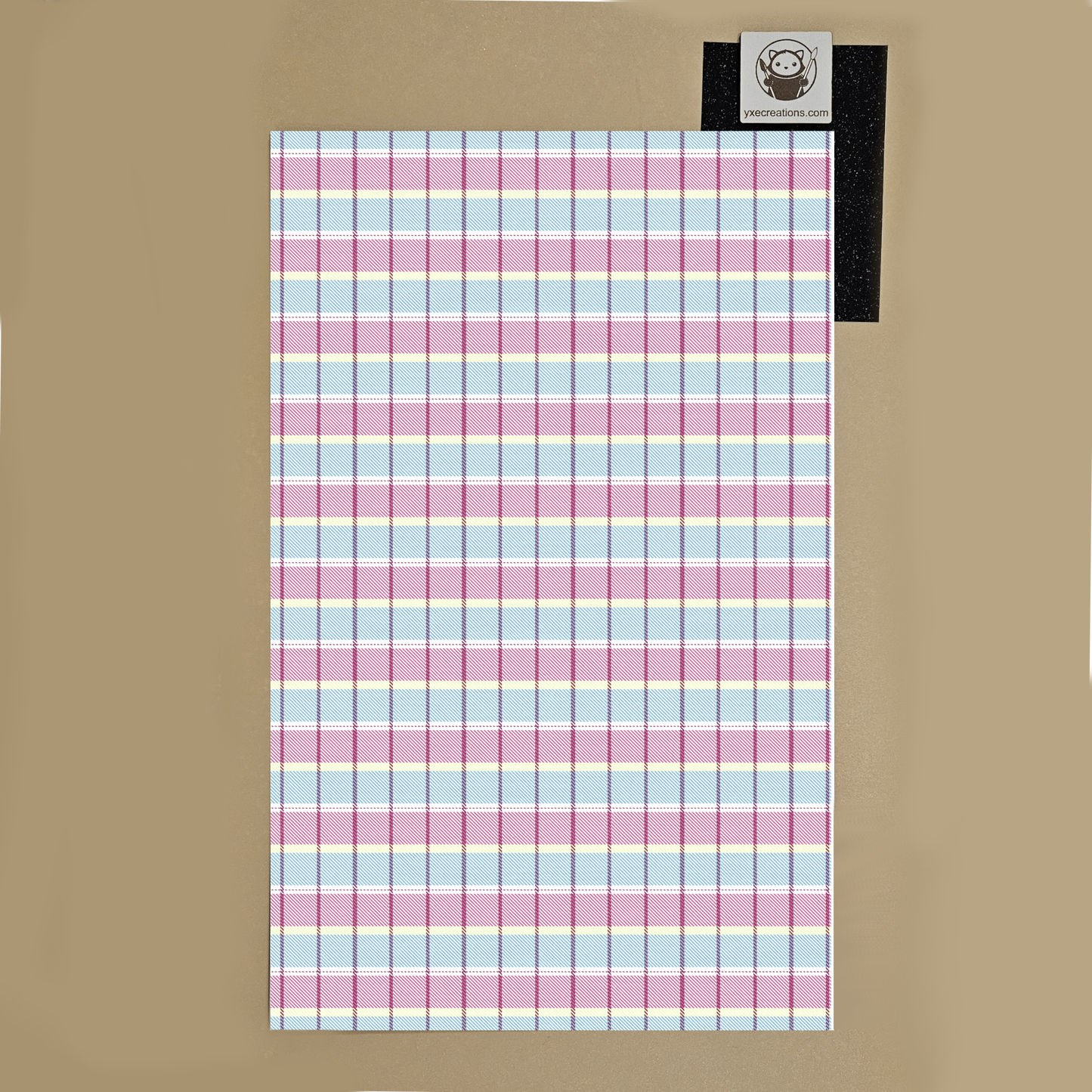Pink and Blue Plaid - Next Level Sheet