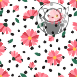 Dots and Pink Flowers - Next Level Sheet