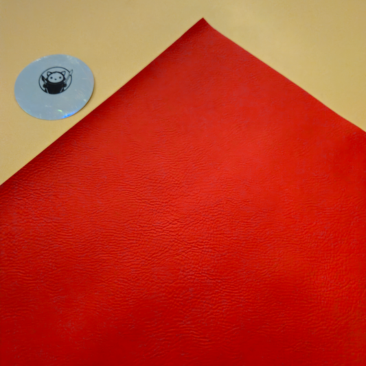 Red - Engraves White - Leatherette Sheet – PU Material - Corner