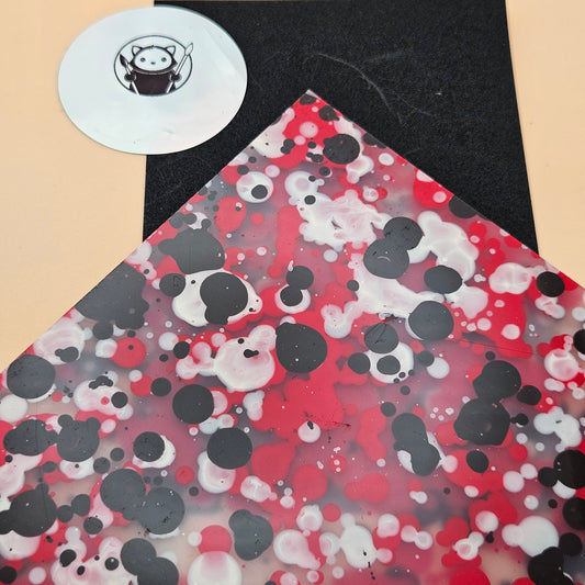 Red and Black Dots Acrylic Sheet