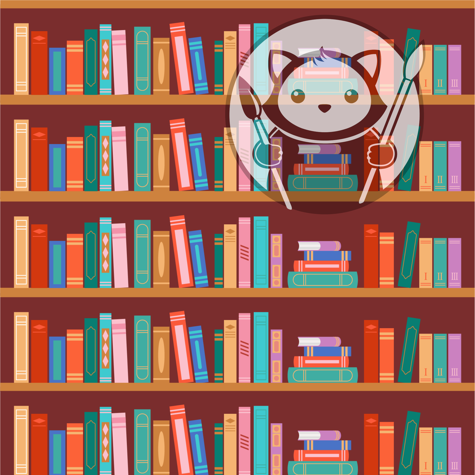 Next Level Sheets - Printed Acrylic and Plywood -  Simple Bookshelves Pattern