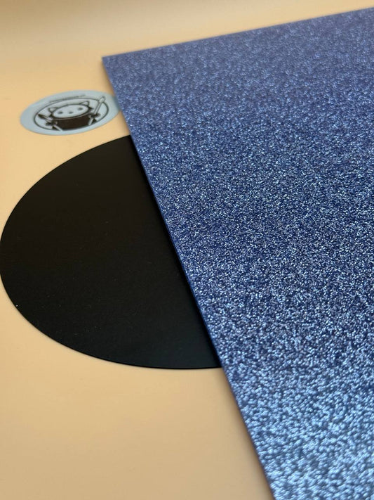 Sparkly blue glitter acrylic sheet for crafts