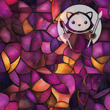 Stained Glass Imitation - Purple Petals - Next Level Sheet