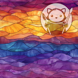 Stained Glass Imitation - Gradient - Next Level Sheet