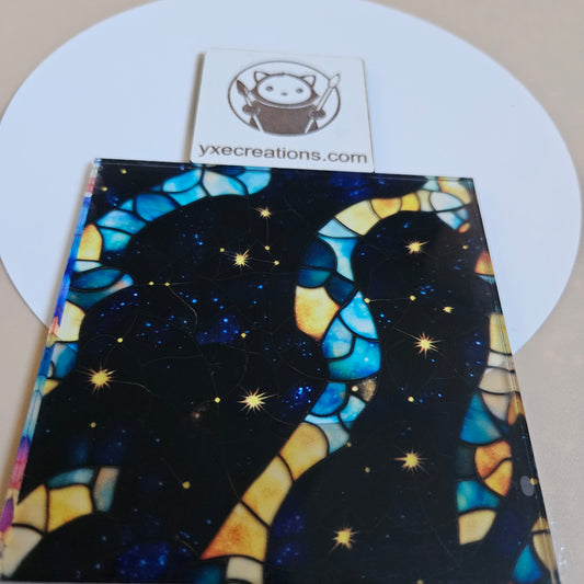 Stained Glass Imitation - Starry Night - Next Level Sheet Close Up